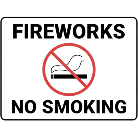 Retro Decor Tin Signs,“FIREWORKS NO SMOKING”,for garage,bar,restaurant,living room,bedroom,kitchen,cafe,bar,8×12inch