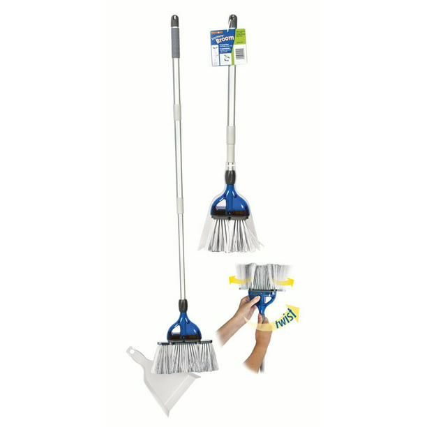 StorMate Broom - Grey and Blue Aluminum Extendable and Collapsible Broom  for RV / Marine / Home Use - Thetford 36772 - Walmart.com