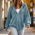 thumbnail image 5 of DeHolifer Womens Hoodies Zip Up Jackets Lightweight Tunic Sweatshirt Open Front Cardigan Light Blue S, 5 of 7