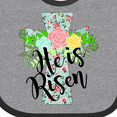 thumbnail image 4 of Inktastic He is Risen Floral Print Cross with Beautiful Flowers Boys or Girls Baby Bib, 4 of 4