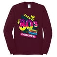 thumbnail image 3 of Totally 80's Forever Vintage Mens Long Sleeve Shirt, Maroon, Large, 3 of 5