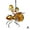 golden, variant on Solar Iron Insect Statue with Led Fairy Light for Outdoor Garden Decoration, Rust-Resistant and Waterproof Hanging Ornament