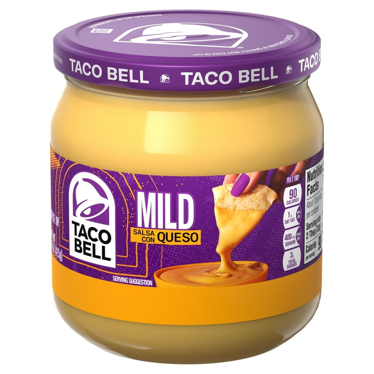 Taco Bell Medium Salsa Con Queso Cheese Dip, 15 Oz Jar, 49 OFF