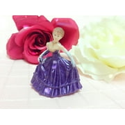 JENLYFAVORS Plastic Mini Cinderella Doll Favors Decoration - Purple (12 Pieces)