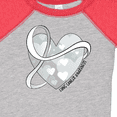 thumbnail image 4 of Inktastic Lung Cancer Awareness White Ribbon Around Heart Boys or Girls Baby Bodysuit, 4 of 5