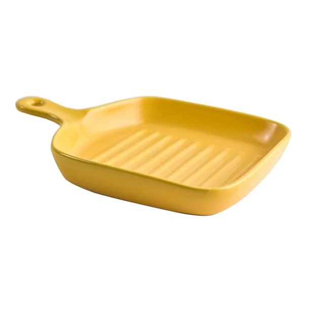 para hornear de cerámica mate, para carne de cerámica, bandeja para lasaña de individual cuadrada inconfundible , platos pe amarillo perfecl plato de pastel de cerámica