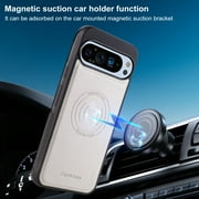 for Google Pixel 8 Case Wallet with Card Holder for Women Men Compatible with Magsafe Wallet Detachable Magnetic 2 in 1 Stand Credit Card Slots PU Leather Shockproof Phone case-Off, White