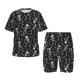 thumbnail image 1 of Balery Retro Skeleton Dancing On Halloween Party Conjunto de Pijama Infantil de Manga Corta con Estampado – Ropa de Dormir de Algodón Suave-Medium, 1 of 6