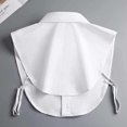 thumbnail image 4 of CSChome Fake Collar Adult Fake Collar Lapel Single Breasted False Collar Adjustable Strap Solid Color Business Collar Office Work Fake Shirt, 4 of 7