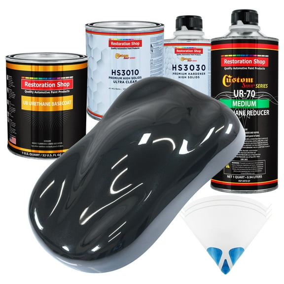 Phantom Black Pearl Premium Quart URETHANE BASECOAT CLEARCOAT Car Auto Paint Kit