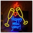 thumbnail image 1 of Letrero De Neón Happy New Year Con Luz LED Regulable, Ideal Para Fiestas, Bares, Decoración Del Hogar Y Paredes 32cmx40cm, 1 of 6
