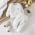 thumbnail image 2 of Akiihool Toddler Boys Dress Outfit Baby Boy Clothes Newborn Infant Boy Outfits Romper Pants 2Pcs Clothing Set for 0 3 6 9 12 18 Month Boys White,2-3 Years, 2 of 6