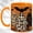 Orange, variant on Patterned Ghost Coffee Mug, Cute Halloween Mug, Ceramic 11 oz