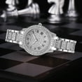 thumbnail image 4 of enjoywould 2pcs / Set Montre Bracelet Kit Cadran Rond Pointeur Affichage Précis Réglable Confortable Décoration Cadeau Femmes Complet Strass Bracelet Montre à Quartz pour Fête, 4 of 5