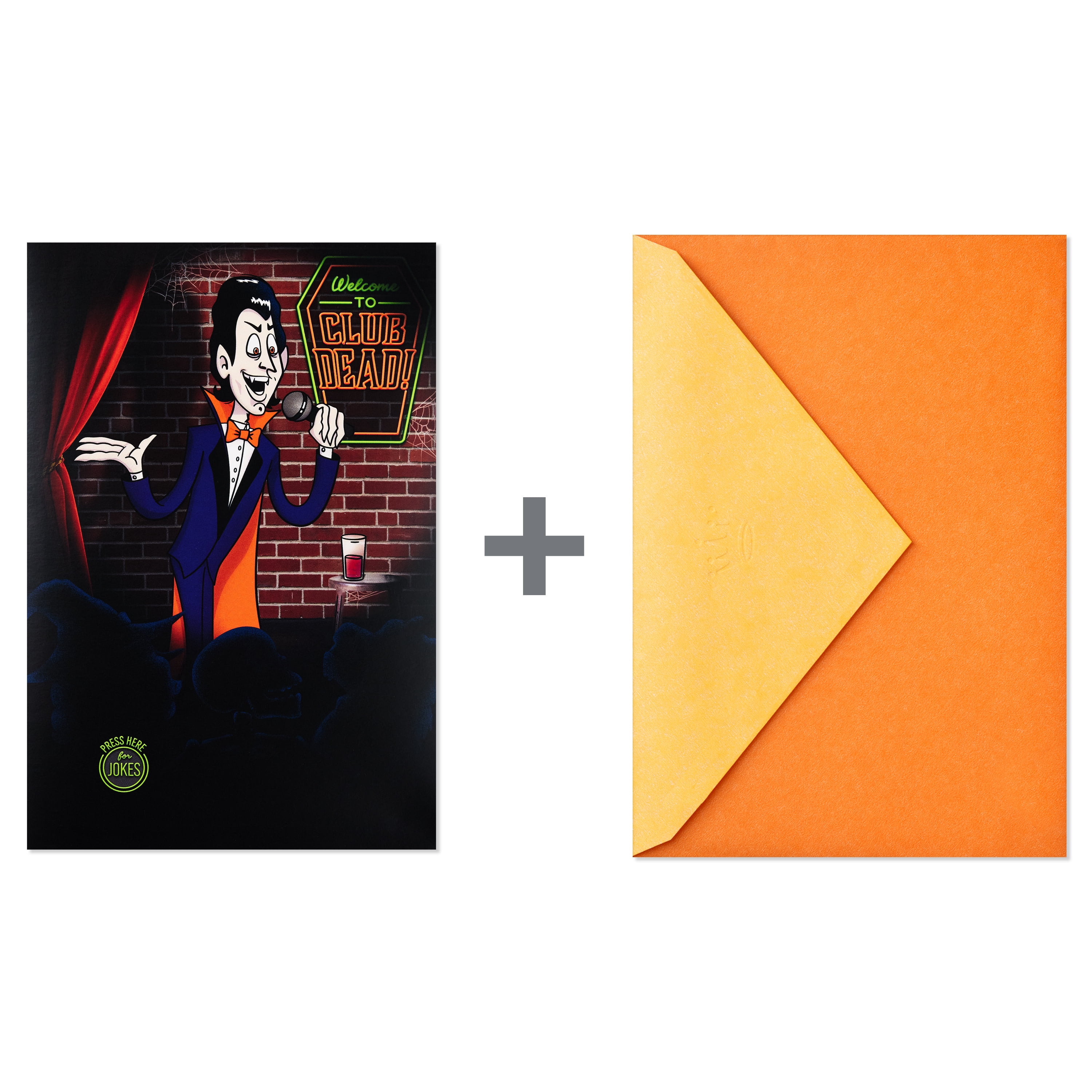 Hallmark Funny Halloween Card With Sound (Vampire Comedian), 1 Count