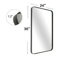 thumbnail image 3 of PAIHOME Sand Black Bathroom Mirror Stainless Steel Frame Vanity Mirrors 24"x36", 3 of 8