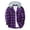 Purple, variant on UDAUDU Men's Flannel Hoodie Shirts Button Down Plaid Shirt Casual Long Sleeve Business Office Loose Fit Hoodie Shirts with Pocket XL