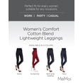 thumbnail image 2 of MeMoi Women's Comfort Cotton Blend Lightweight Leggings - Womens - Female (Large/X-Large, Navy), 2 of 7