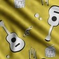 thumbnail image 1 of Soimoi Musical Instruments Printed, Poly Canvas Fabric, Decor Sewing Fabric by The Yard 56 Inch Wide,Decorative Fabric for Curtains Tote Bags, Lime Green, 1 of 5