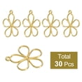 thumbnail image 3 of Uxcell 30Pcs Aleación de Pendientes de Bisel Abierto, Colgante de Marco Hueco de Flor del Cielo, Dorado, 3 of 6