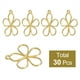 thumbnail image 3 of Uxcell 30Pcs Aleación de Pendientes de Bisel Abierto, Colgante de Marco Hueco de Flor del Cielo, Dorado, 3 of 6