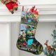 thumbnail image 2 of Una Película de Minecraft Tema: Calcetines de Navidad, fino lino blanco para colgar en escaleras y chimenea, decoración navideña para el hogar, regalo de Navidad.54cm×38cm, 2 of 5