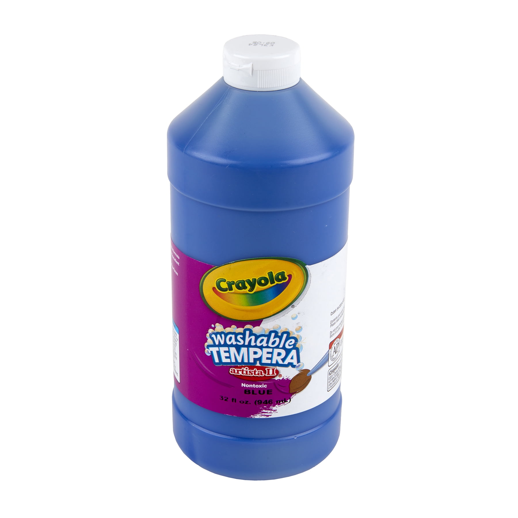 Crayola Artista II Washable Tempera Paint, 32 oz, Blue, Pack of 3