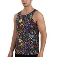 thumbnail image 2 of Xecao Flowers And Birds Men's Tank Top Workout Quick Dry Sleeveless Gym Jogging Muscle Shirts Summer Swim Beach Tops, 2 of 9