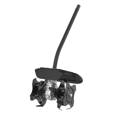 link-on curved shaft cultivator attachment
