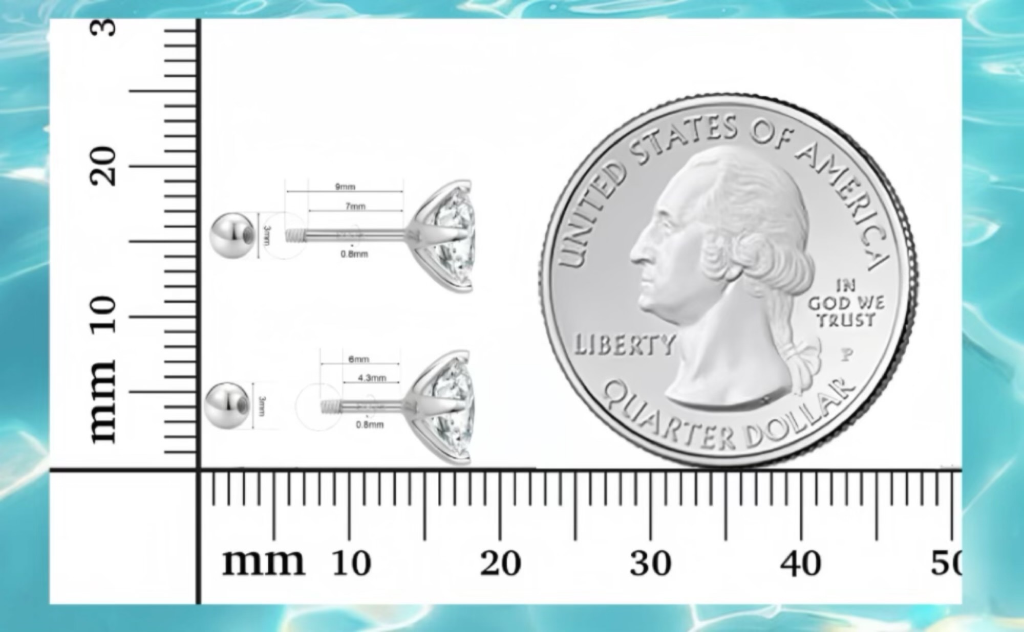 RYSkyJewelry Screw Backs Stud Earrings Moissanite, 0.4 t.w., S925