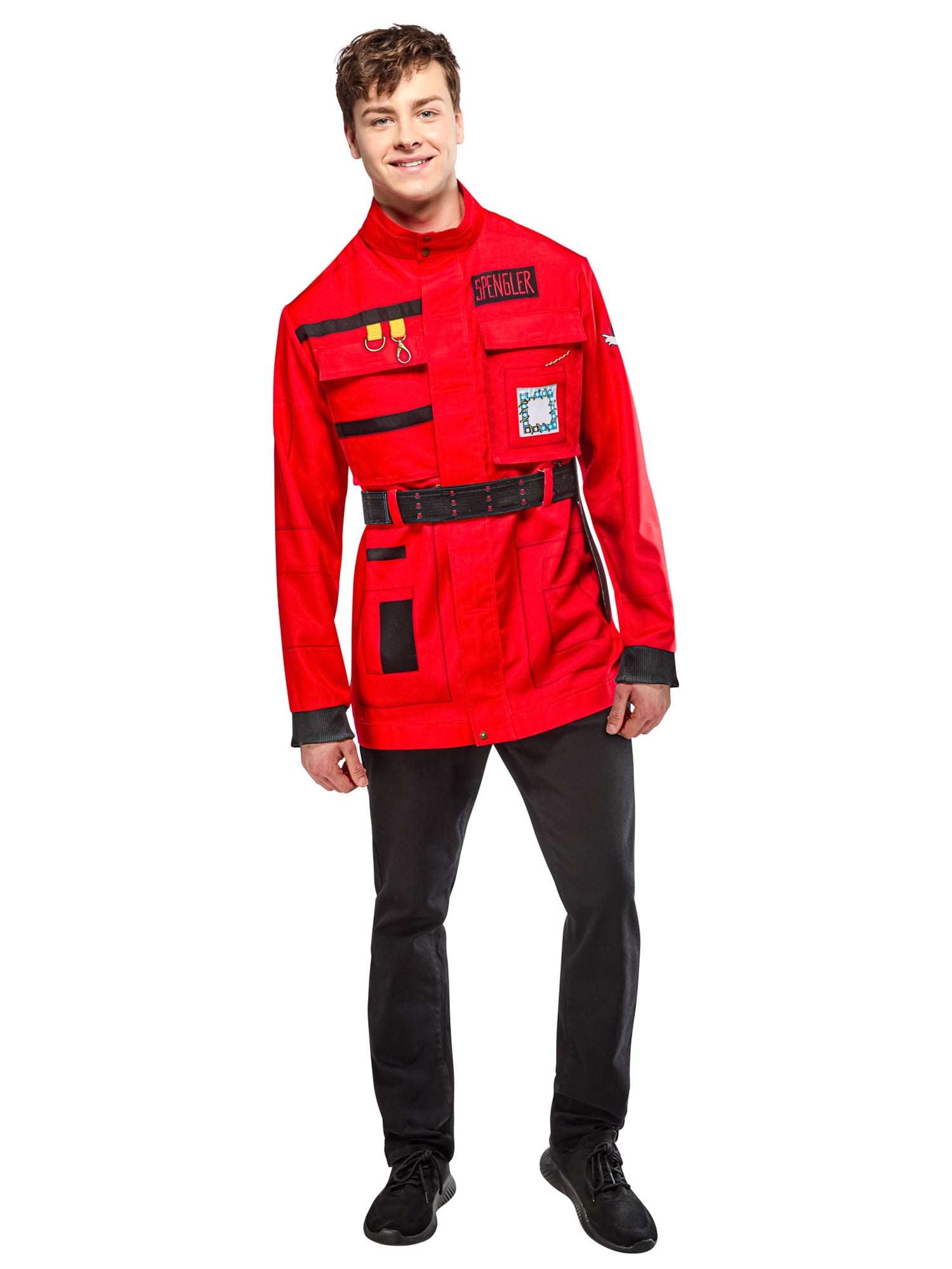 Rubies Mens Red Full Body Stretch Jumpsuit Costume With Removable