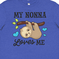 thumbnail image 4 of Inktastic My Nonna Loves Me with Sloth and Hearts Youth T-Shirt, 4 of 5