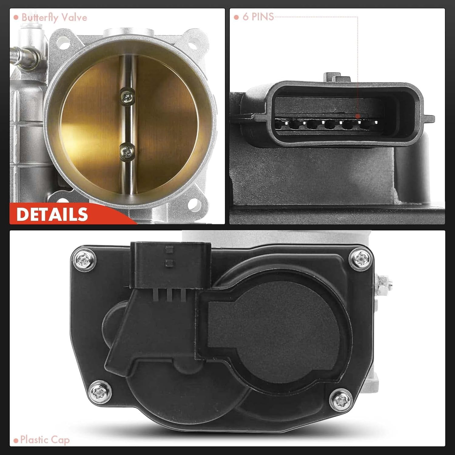 A-Premium Throttle Body Compatible with Nissan Altima 2007-2014 Murano Pathfinder Quest Infiniti JX35 QX60 V6 3.5L Petrol with TPS Sensor