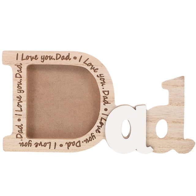 Miangastore Dad Picture Frame Desktop Wooden Photo Holder Frame Father's Day Display Photo Frame