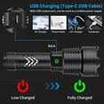 thumbnail image 4 of Rechargeable Led Flashlight 120,000 High Lumens, Powerful Powerful Xhp160.2 Zoomable Ipx5 Waterproof Super Bright Flashlight With 5 Modes, 4 of 5