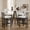 BlackBeige, variant on KATBOC Bar Set, 26 Counter Height Bar Stools Set of 2 & 31.5in Glass Bar Table, Modern Upholstered Fabric Stools, for Kitchen Island, Bar, Dining Room, BlackOrange