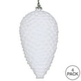 thumbnail image 3 of Vickerman 5" White Flocked Pinecone Christmas Ornament, Set of 4, 3 of 3