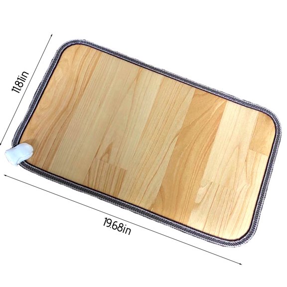 Kezqiaxn Home Gadgets Heated Floor Mat - Foot Warmer Under Desk, 11.8x19.7In Heated Feet Relaxation for Home Office Desk, Winter 110V Electric Heating Pad With 3 Timers Brown