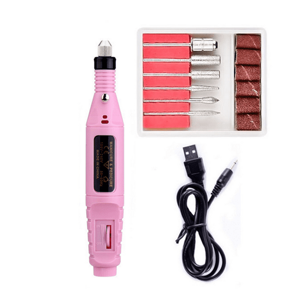 Mini pulidora de uñas portátil, minimáquina pulidora de uñas eléctrica, juego de herramientas para uñas