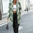thumbnail image 6 of Turilly Lady Coats Oversize Jackets on Women's Outerwear Sweater Loose Plaid Color Matching Knitted Cardigan Casual Coats, 6 of 9