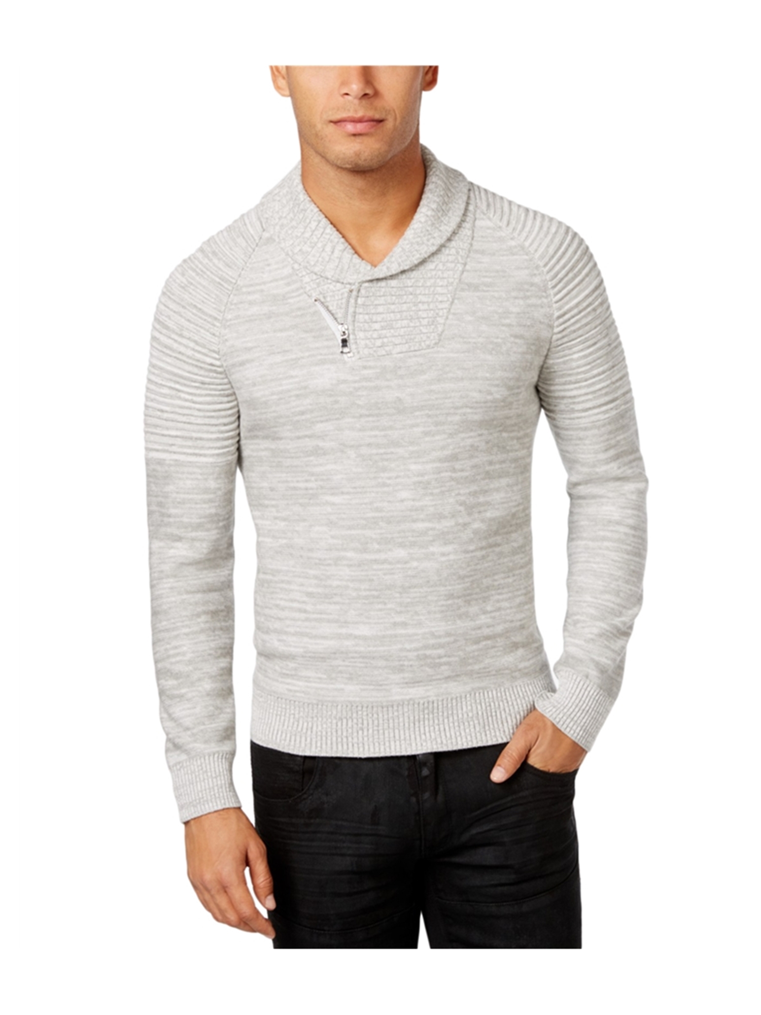 INC Mens Marled Knit Sweater lightgreyhtr 2XL Walmart Canada