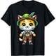 thumbnail image 1 of Oktoberfest Cat Funny German Bavarian Lederhosen Cat Lover - Camiseta para amantes de los gatos, 1 of 2
