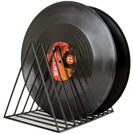 Zerodeko Vinyl Record Organizer Shelf - Iron Desktop Storage Rack For Books & Files