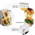 thumbnail image 5 of 72x78 Inch Shower Curtain Summer Sunflower Bathroom Decor Waterproof Fabric Bathtub Bath Curtains Decorative Butterfly Text Vintage Watercolor Extra Long Shower Curtain Set with Hooks, 5 of 6