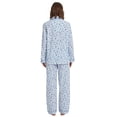 thumbnail image 2 of Apparonia Women's Pajamas Set, Comfywear Sleepwear for Women Set, Cotton Loungewear, Long Sleeve Top & Pants Set Blue Flower​ L, 2 of 5
