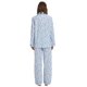 thumbnail image 2 of Apparonia Conjuntos de Pijama para Mujer Ropa de Dormir de Algodón Camisa de Manga Larga con Botones Al Frente y Pantalón Ropa de Dormir Cuello con Solapa Pjs Conjuntos de Descanso Flor Azul M, 2 of 5