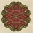 thumbnail image 1 of Ahgly Company Machine Washable Indoor Square Transitional Saffron Red Area Rugs, 4' Square, 1 of 7