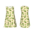 thumbnail image 7 of Naloa Kiwi Ice Cream Print Women's Summer Spring Casual Beach Sundress,Vacation Sleeveless Tank Crewneck Loose Dresses, 7 of 7
