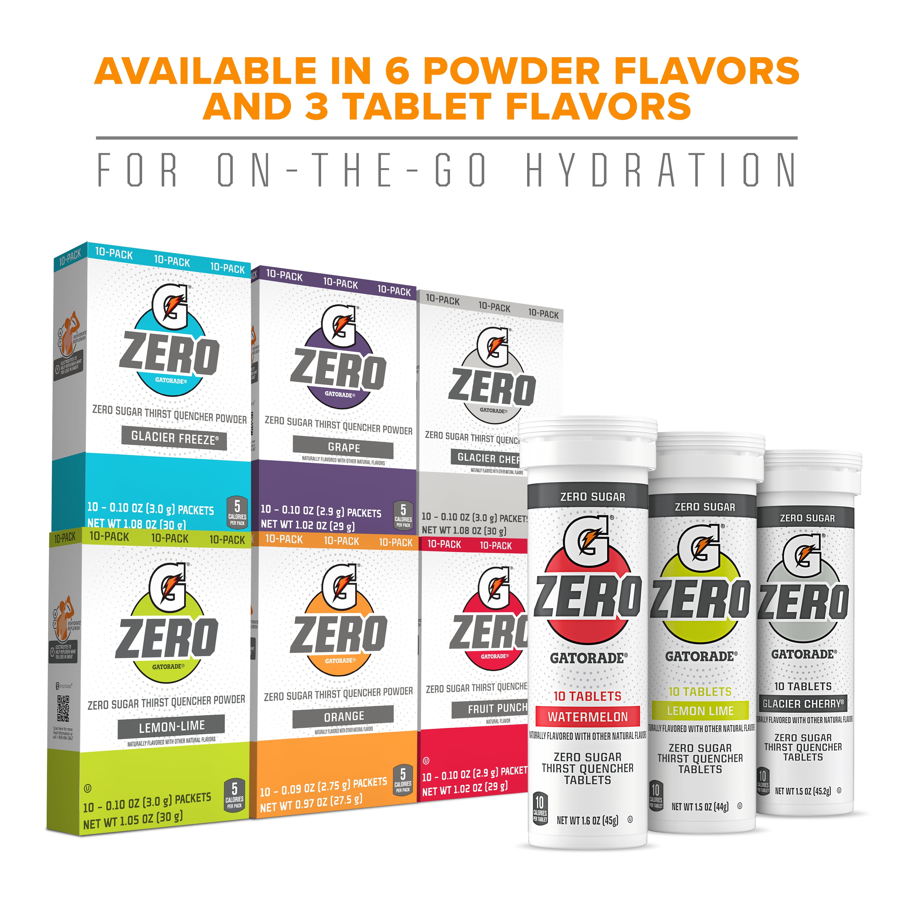 Gatorade Zero Tablets, Lemon Lime, 80 Count