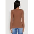 thumbnail image 5 of Womens Basic Long Sleeve V Neck Tee, 5 of 5